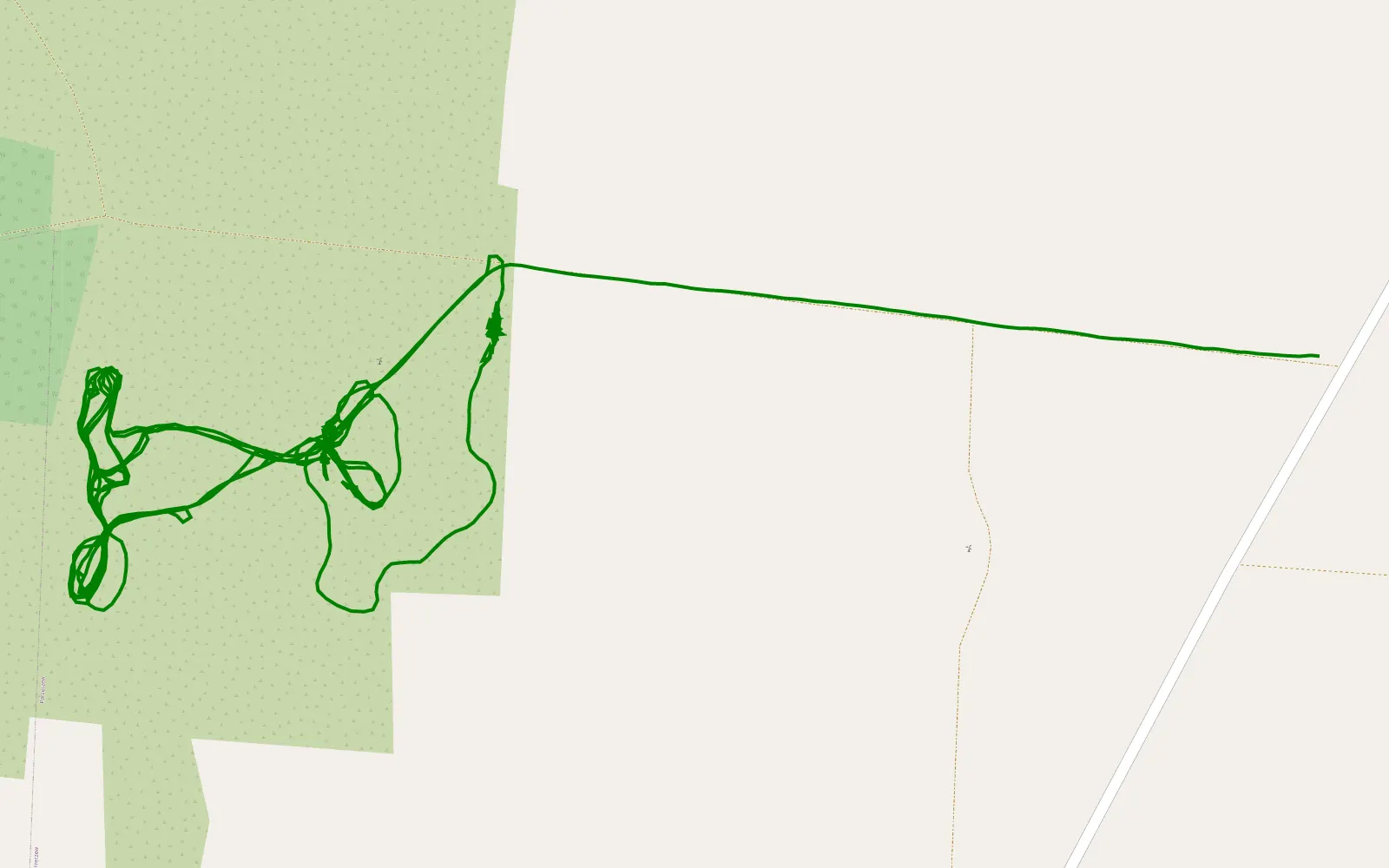 Map of Ignacew Parzęczewski - 5.5 km offroad trail, Zgierz County
