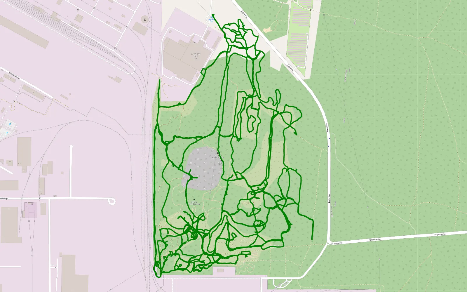 Mapa trasy Kucelin - 31.3 km trasy offroad, Częstochowa