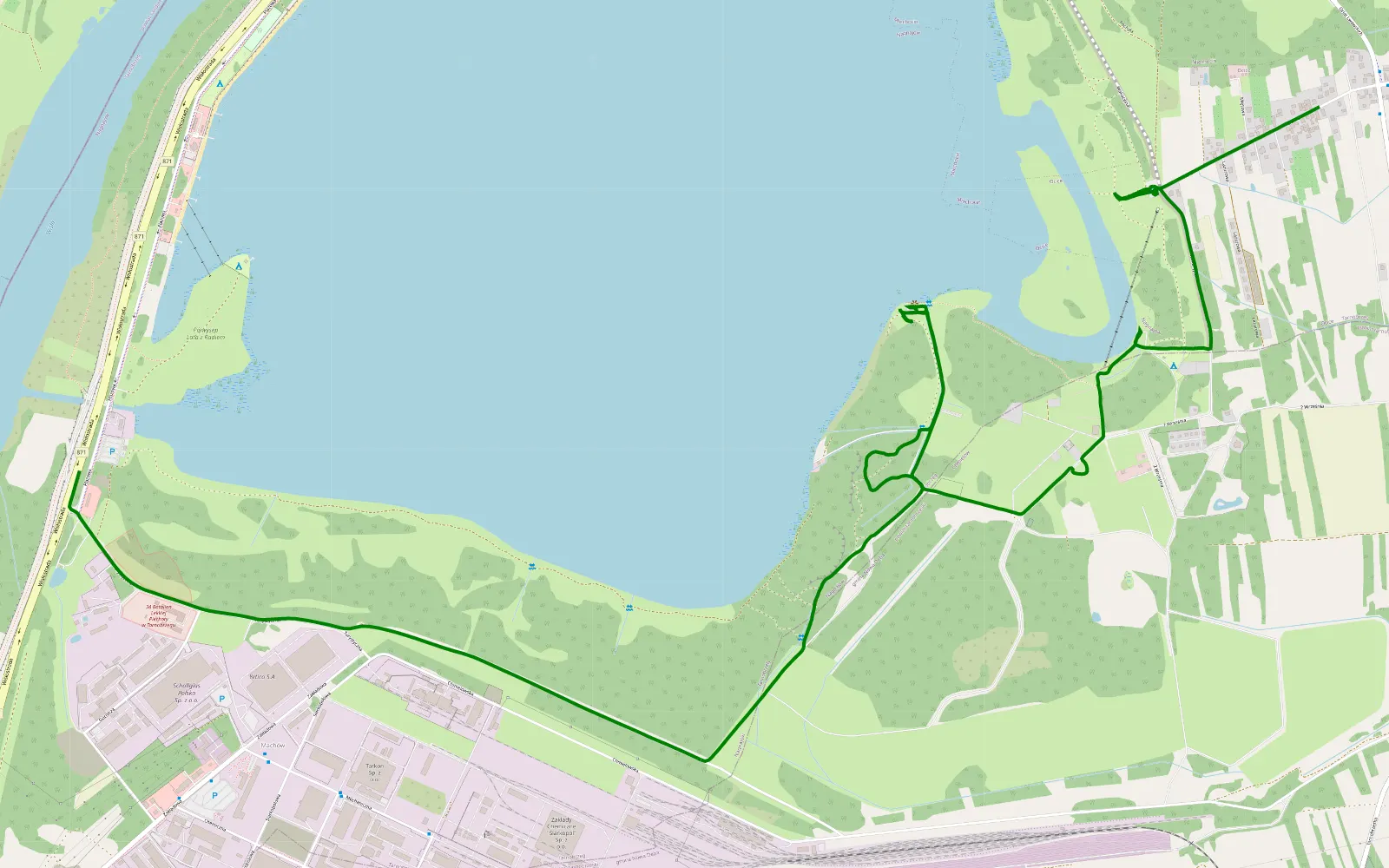 Map of Ocice - Przewłoka - 5.1 km offroad trail, Tarnobrzeg