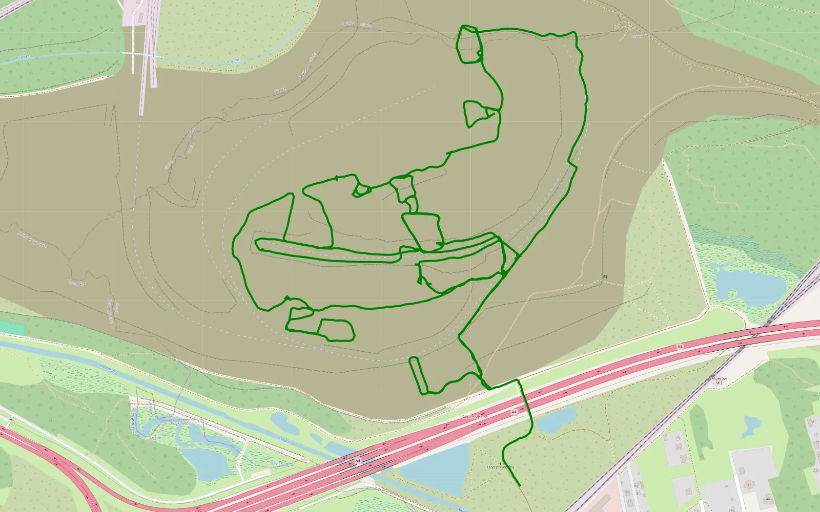 Map of Makoszowy - 8.7 km offroad trail, Zabrze