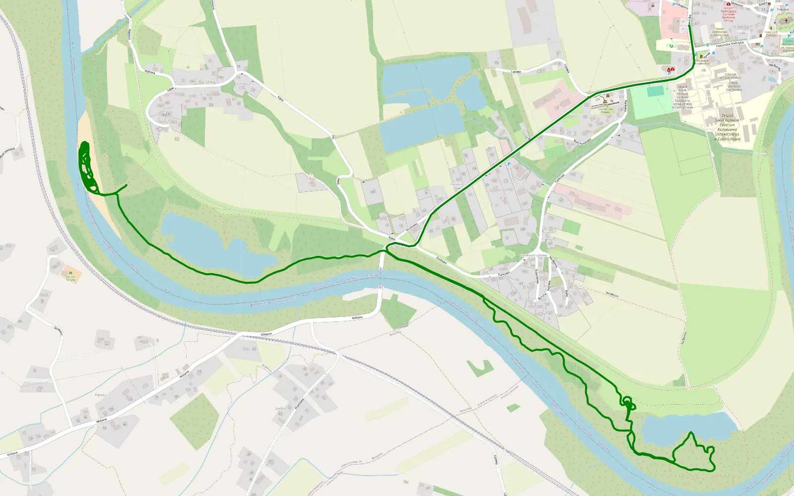 Mapa trasy Czernichów - Kępa - 6.8 km trasy offroad, Powiat Krakowski