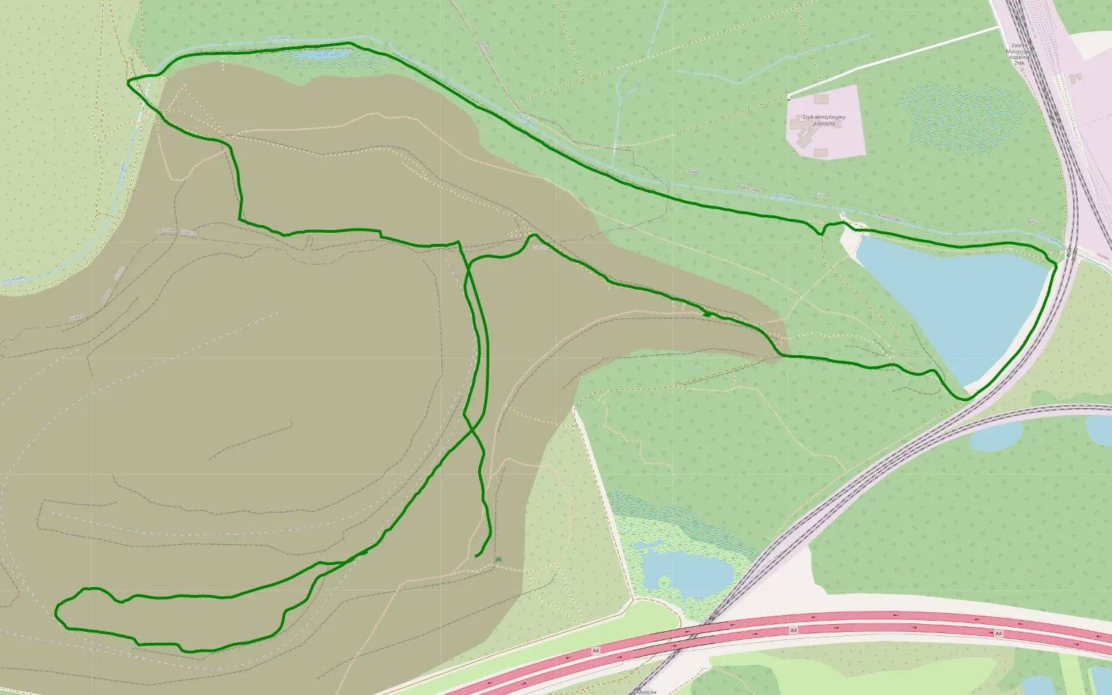Map of Makoszowy - 6 km offroad trail, Zabrze