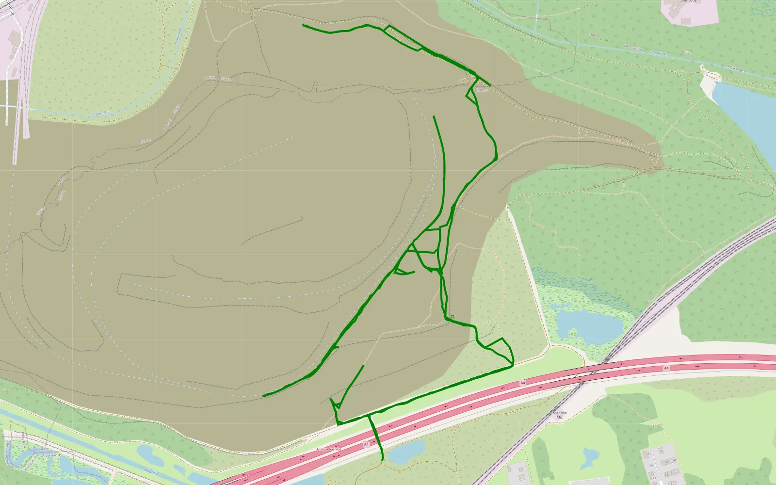 Map of Makoszowy - 6.3 km offroad trail, Zabrze