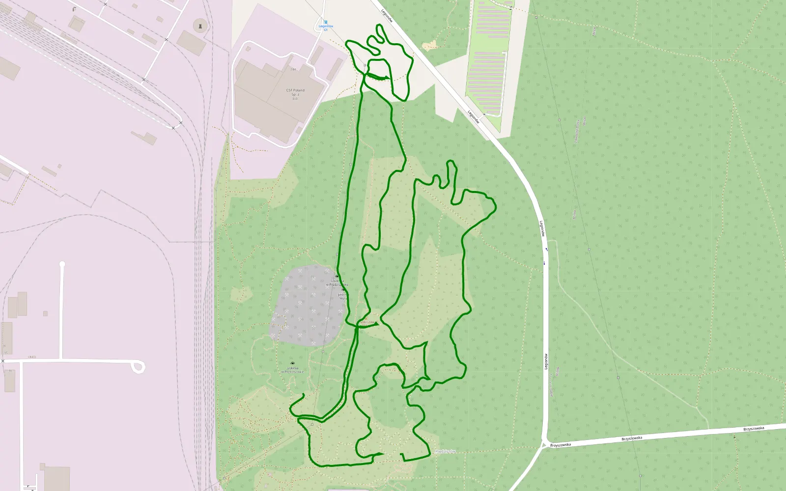 Map of Kucelin - 6 km offroad trail, Częstochowa