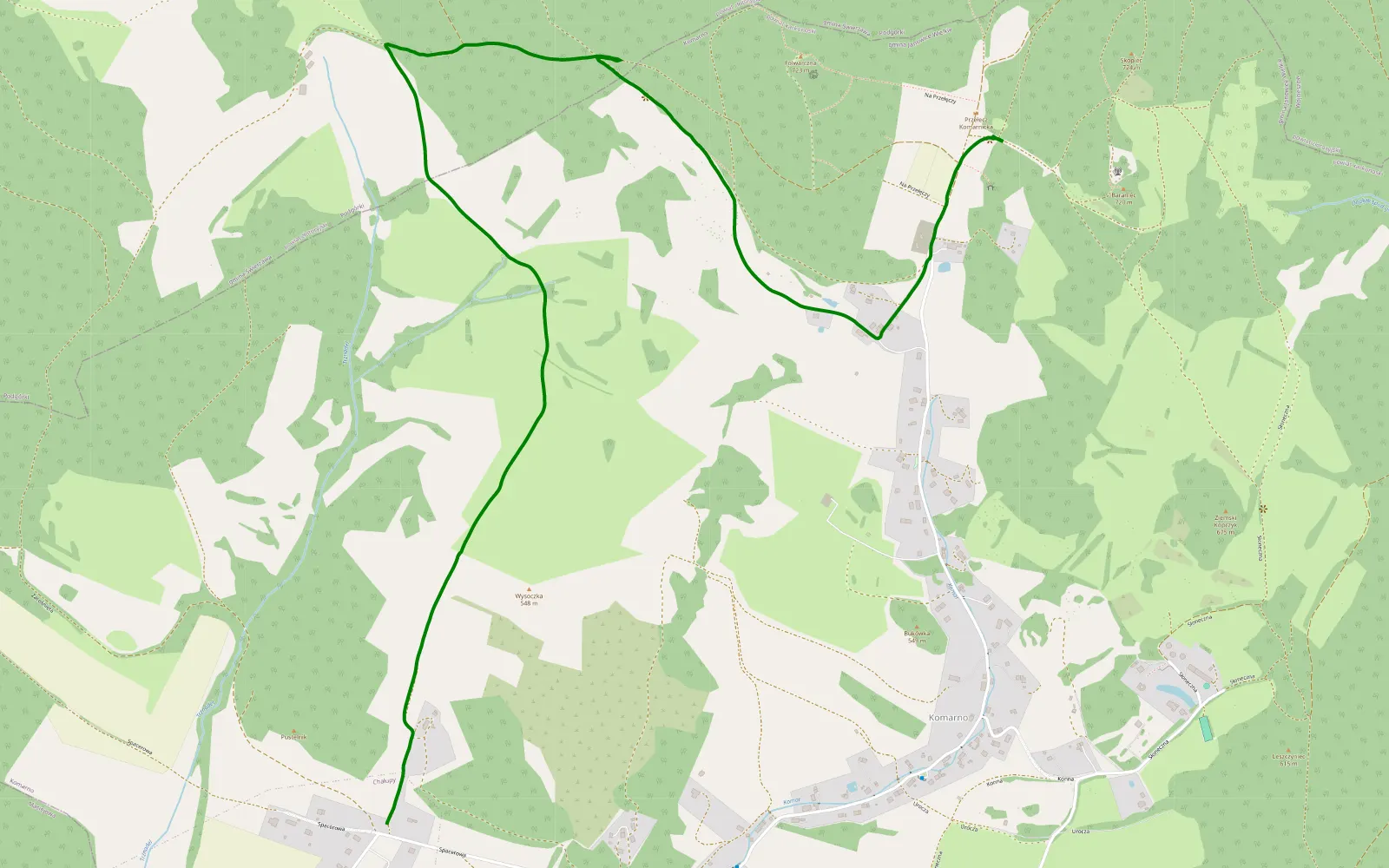 Map of Sehr guter Start - 4.6 km offroad trail, Karkonosze County