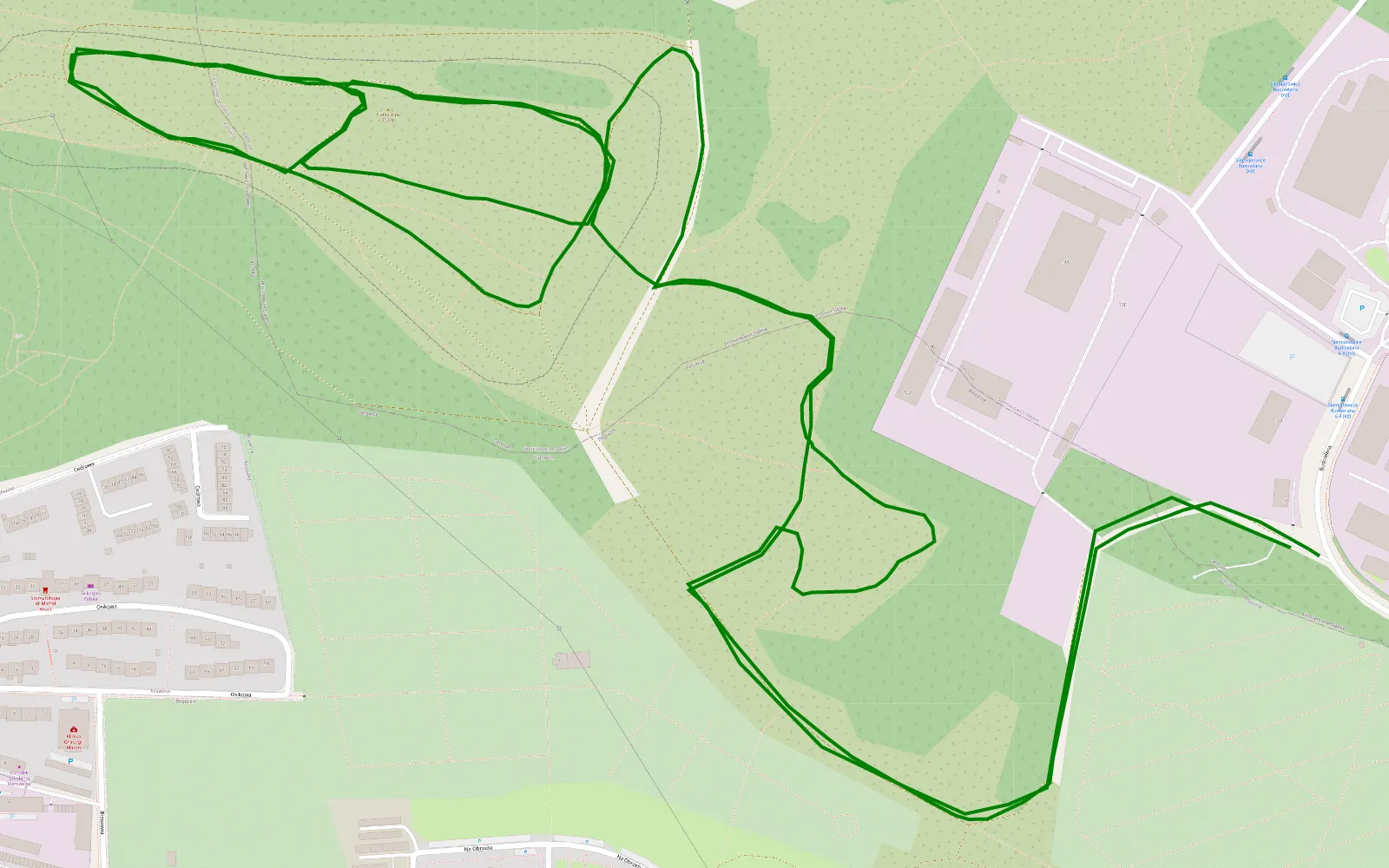 Mapa trasy HEJA HOŁDA V2 - 5.3 km trasy offroad, Siemianowice Śląskie