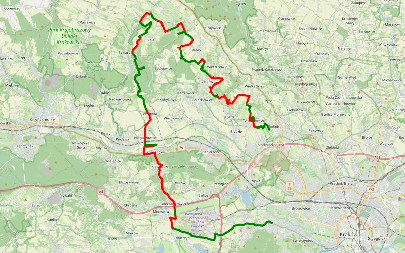Wola Justowska - Źródło Pióro - Jaskinia Łabajowa - Modlnica