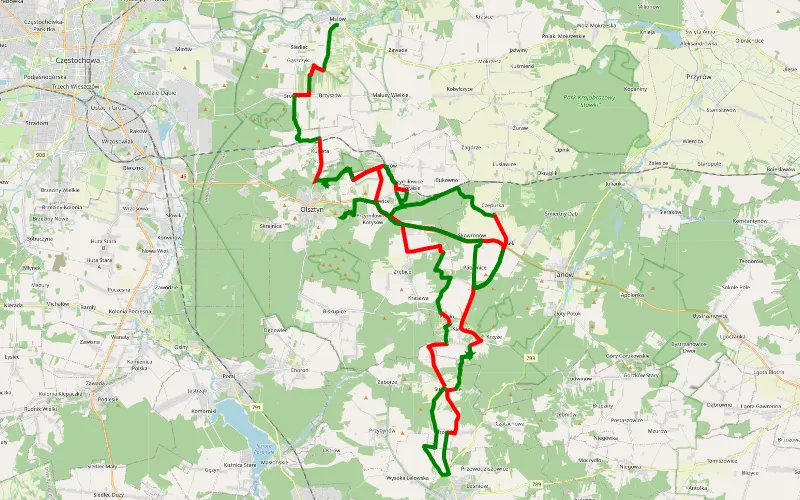 Mstów - Kotysów-Przemiłowice wycieczka z Karo