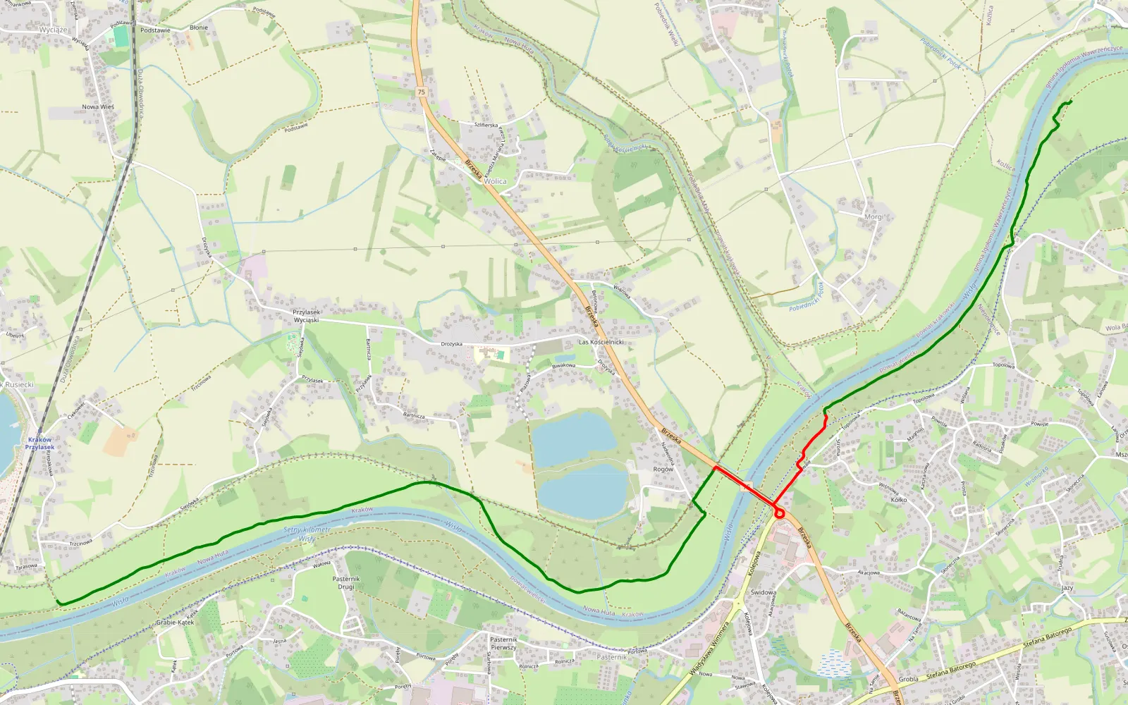 Map of Kusiecki - Morgi - 7.2 km offroad trail, Krakow