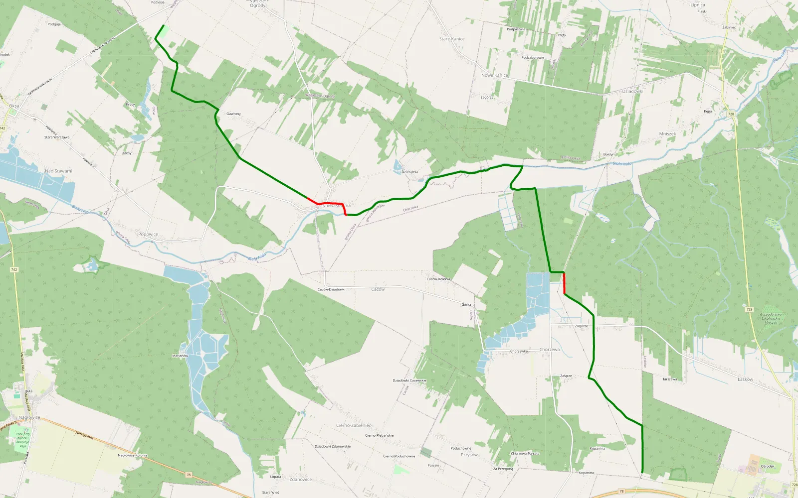 Mapa trasy WOŚP 2026 cz.2 - 16 km trasy offroad, Powiat Jędrzejowski