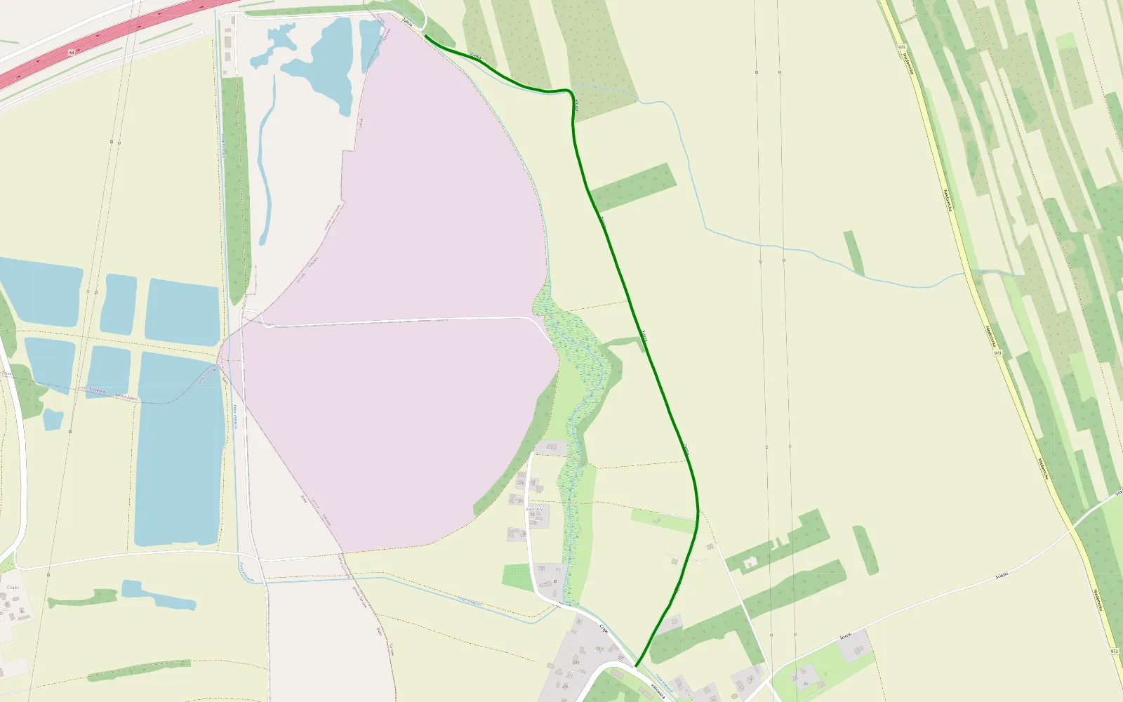 Mapa trasy ul. Żytnia - 1.3 km trasy offroad, Tarnów