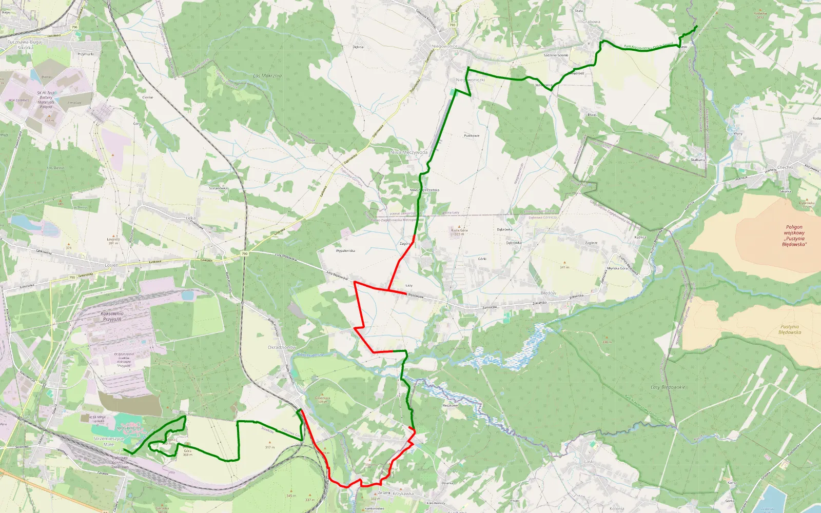 Map of Strzemieszyce Małe - Centuria Rover - 20.2 km offroad trail, Dąbrowa Górnicza
