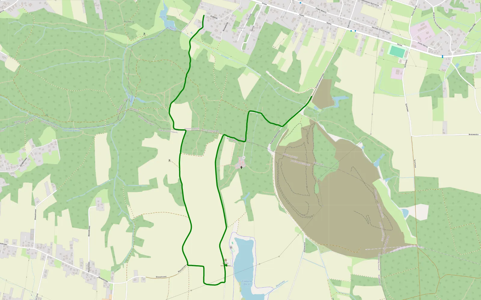 Map of Jankowice Rybnickie - 4.4 km offroad trail, Wodzisław County