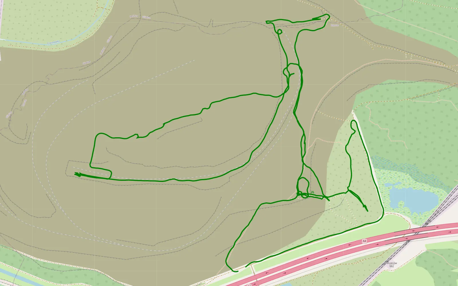 Map of Makoszowy - 5.9 km offroad trail, Zabrze