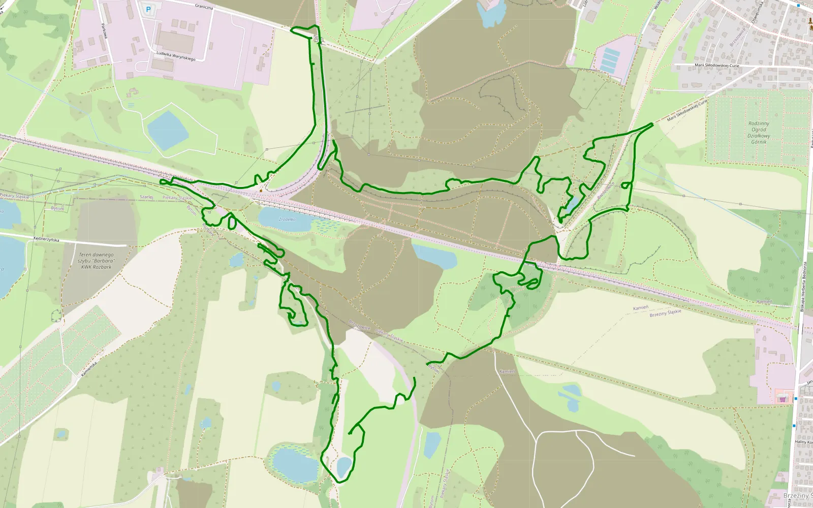 Map of KADET 2. RUNDA 2025.gpx - 9.8 km offroad trail, Piekary Śląskie