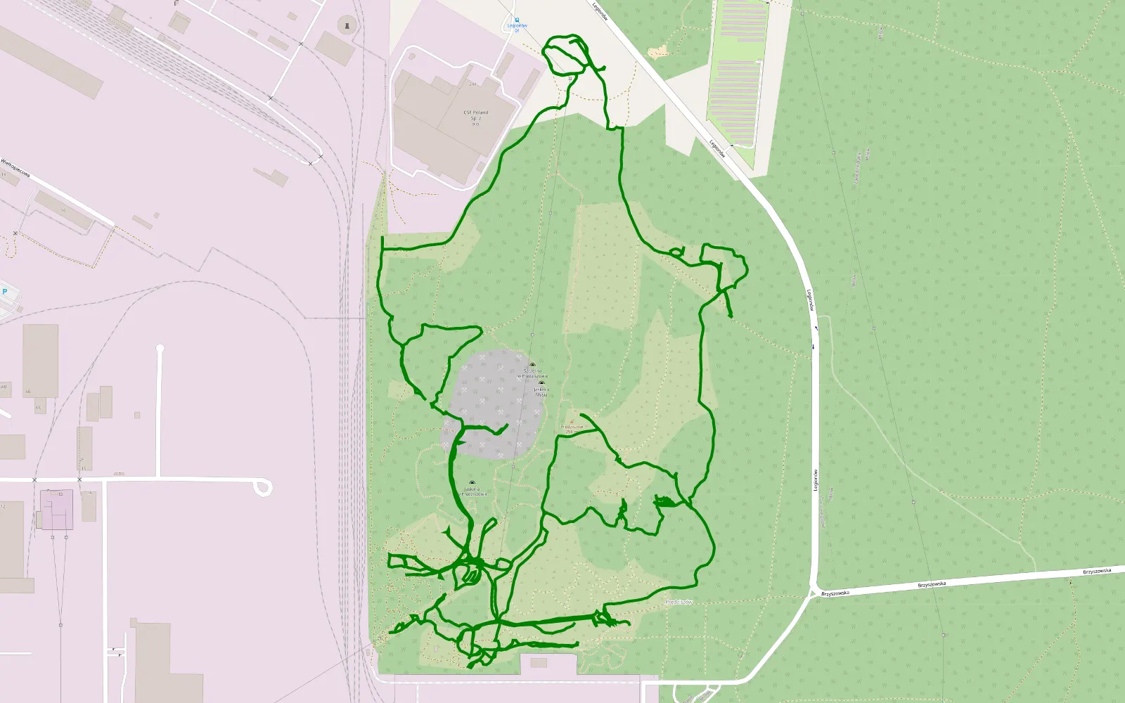 Map of Kucelin - 10.8 km offroad trail, Częstochowa