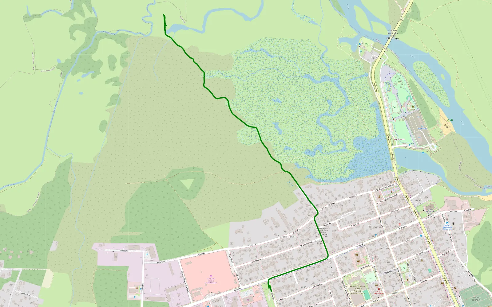 Mapa trasy Świstaki 2 - 1.2 km trasy offroad, Powiat Białobrzeski