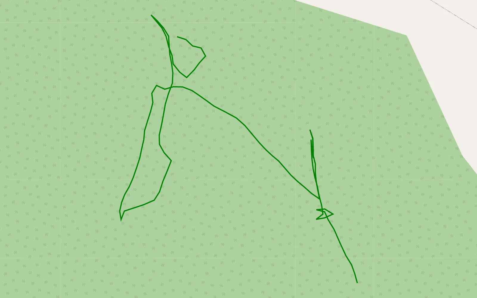 Map of Zieleniec - 0.6 km offroad trail, Węgrów County