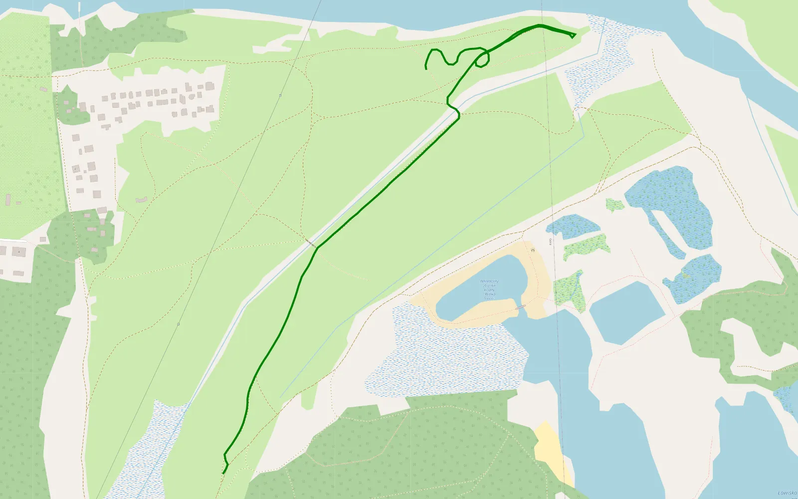 Mapa trasy Góra - 1.1 km trasy offroad, Powiat Legionowski