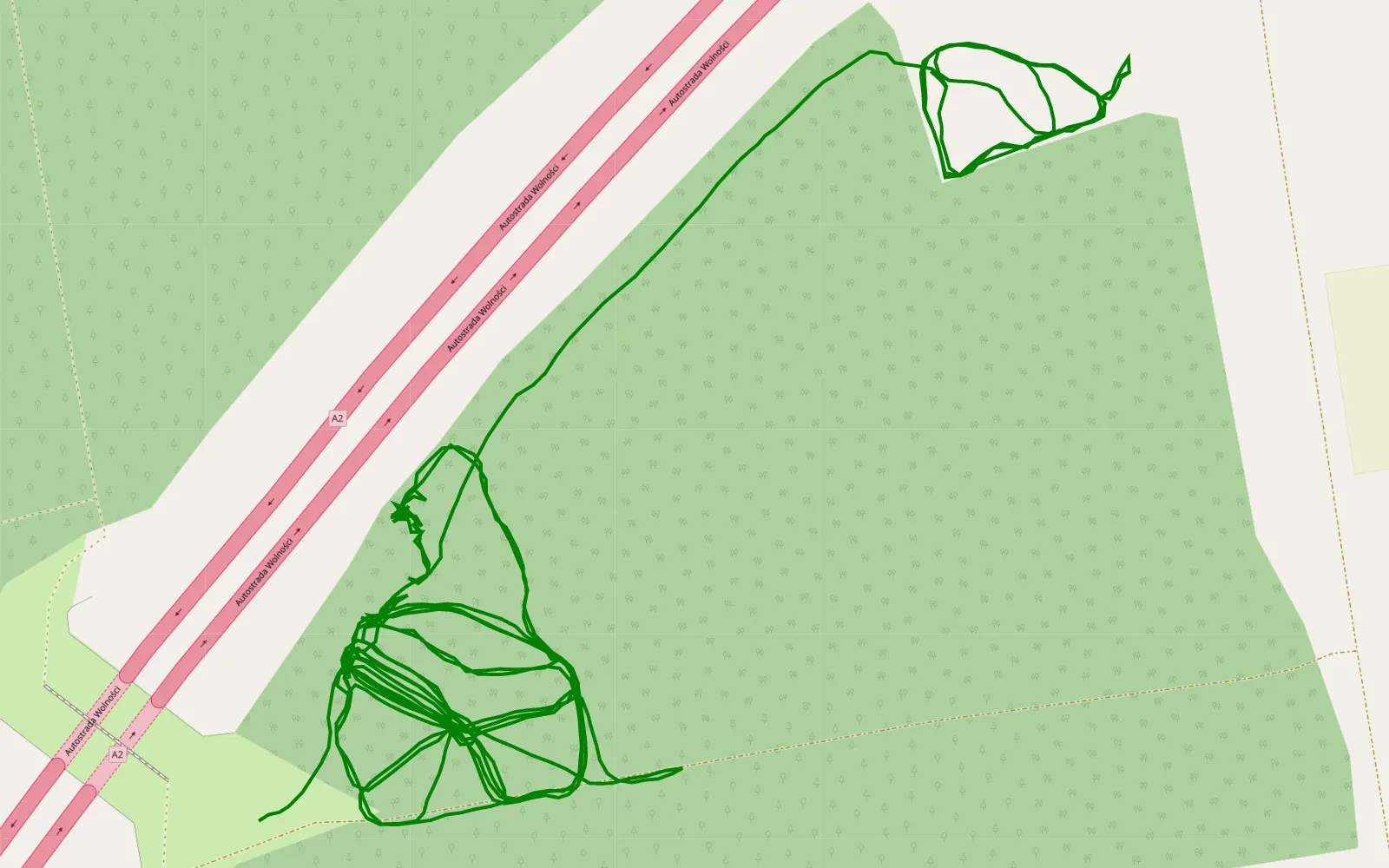 Mapa trasy Wola Lubiankowska - 4.4 km trasy offroad, Powiat Łowicki