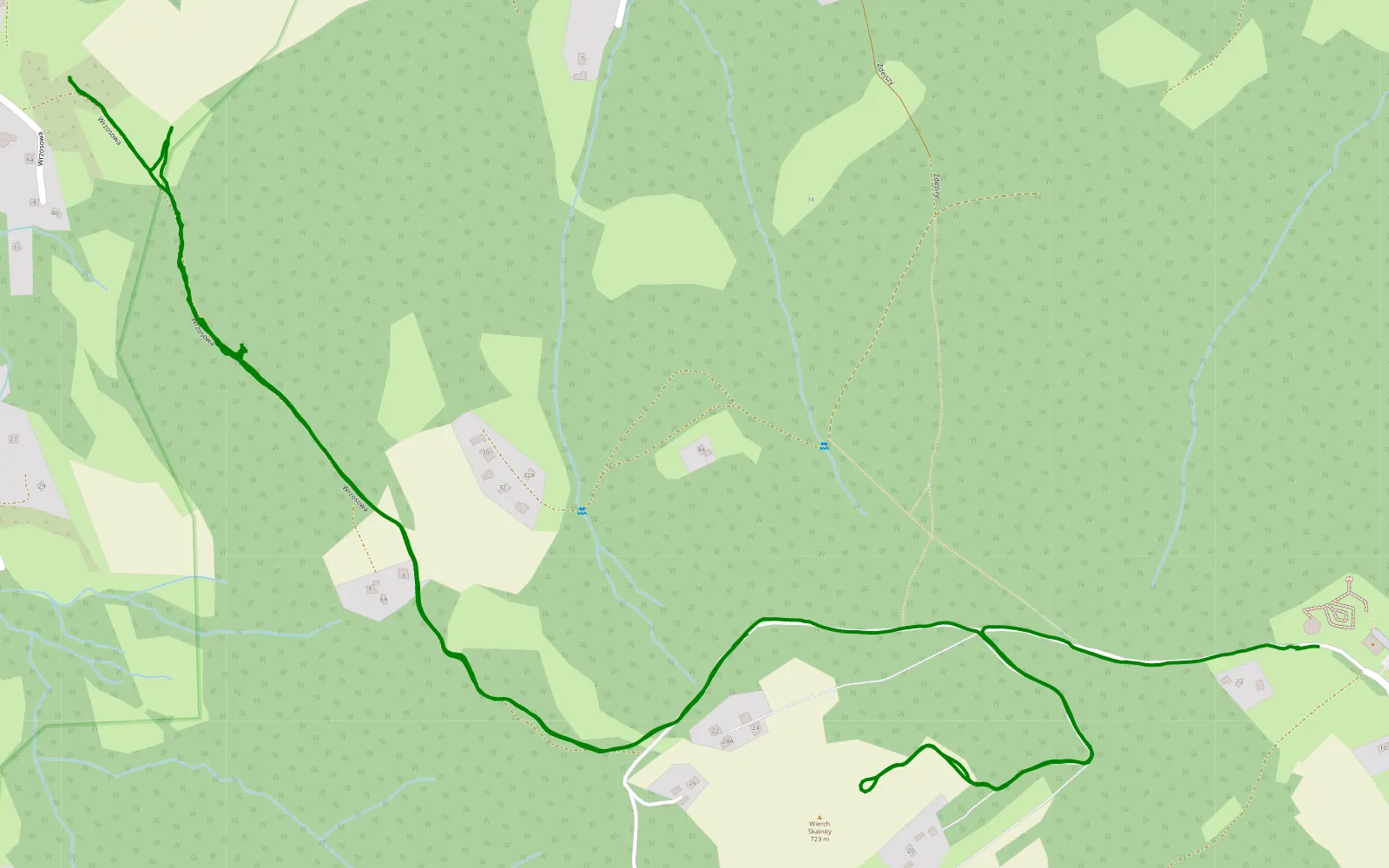 Map of Jawornik - Wisła - 4.8 km offroad trail, Cieszyn County