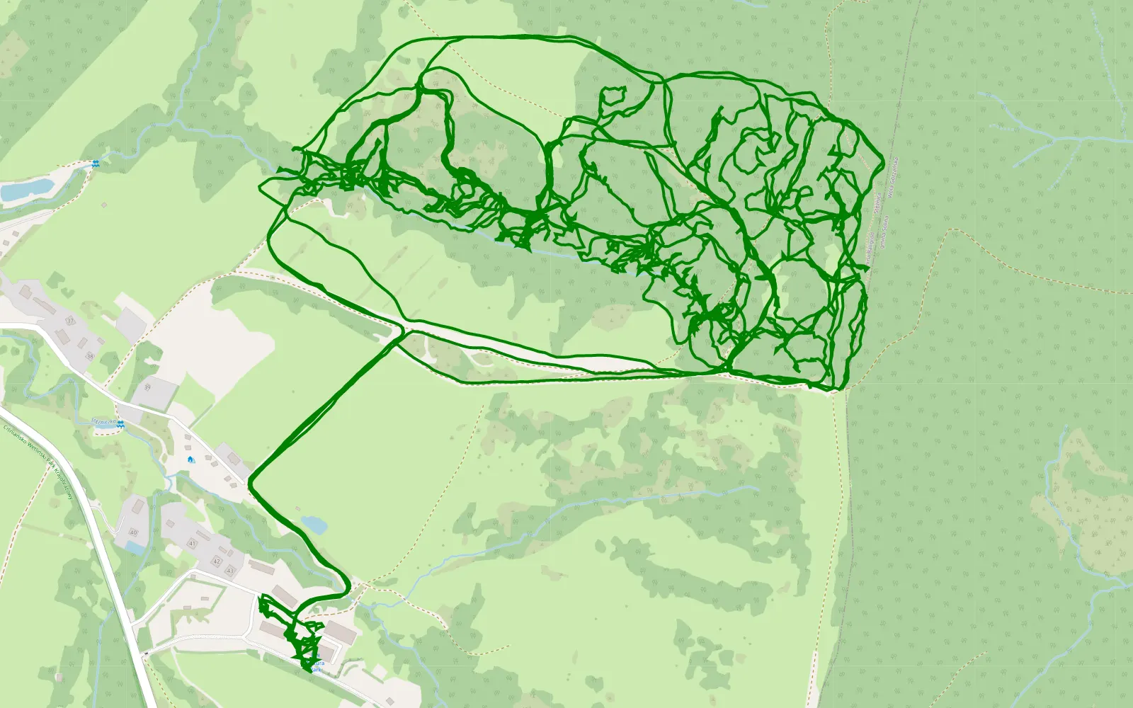 Map of Radziejowa - 32.1 km offroad trail, Lesko County