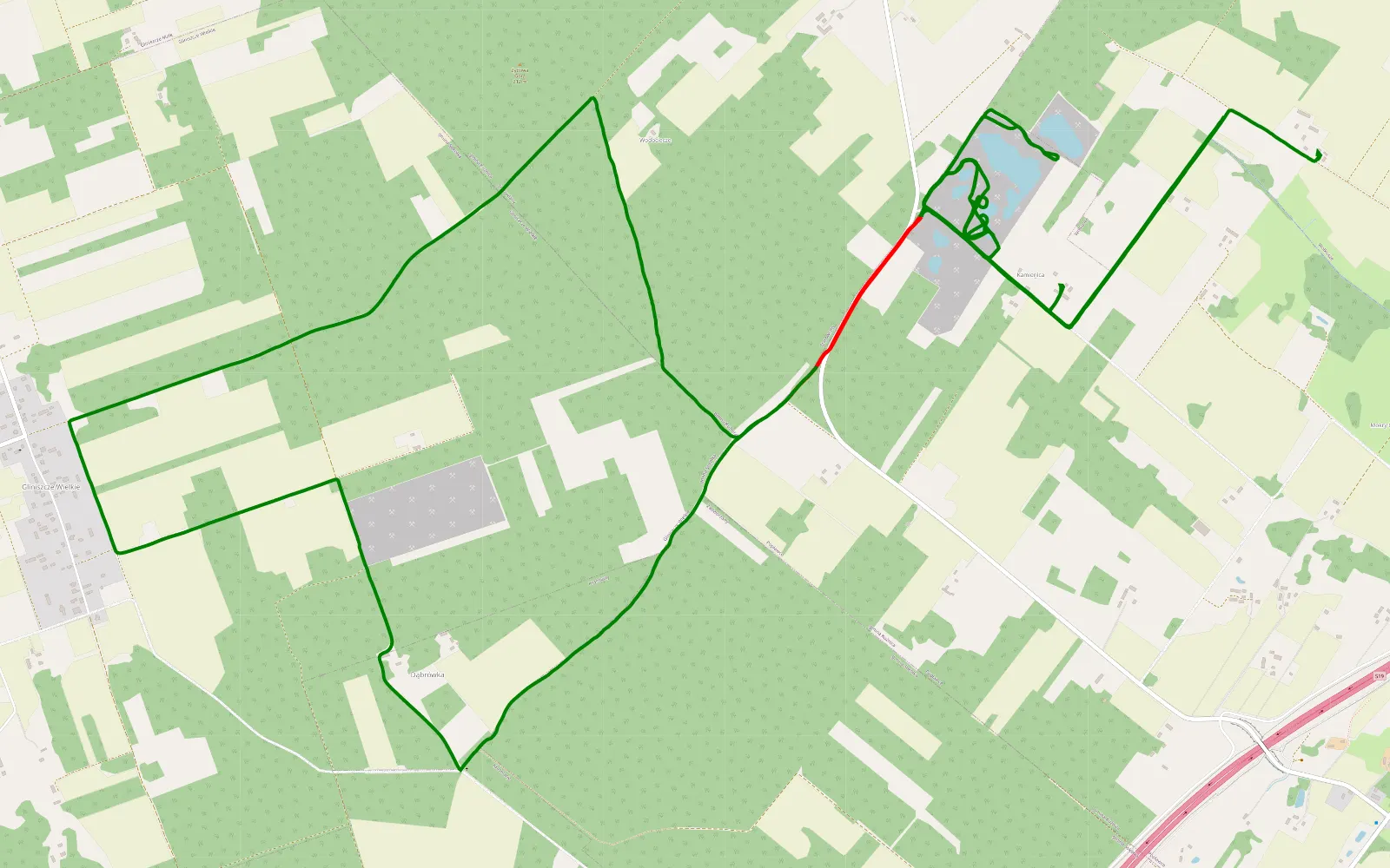 Map of Wołkusz Żwirownia I okolice - 15.6 km offroad trail, Sokółka County