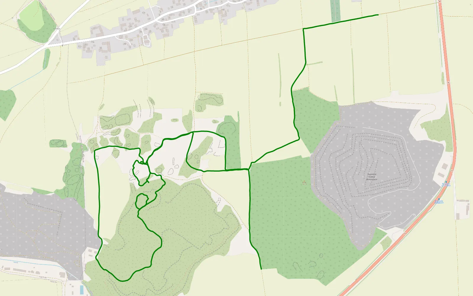 Map of Braszowice - 6 km offroad trail, Ząbkowice Śląskie County