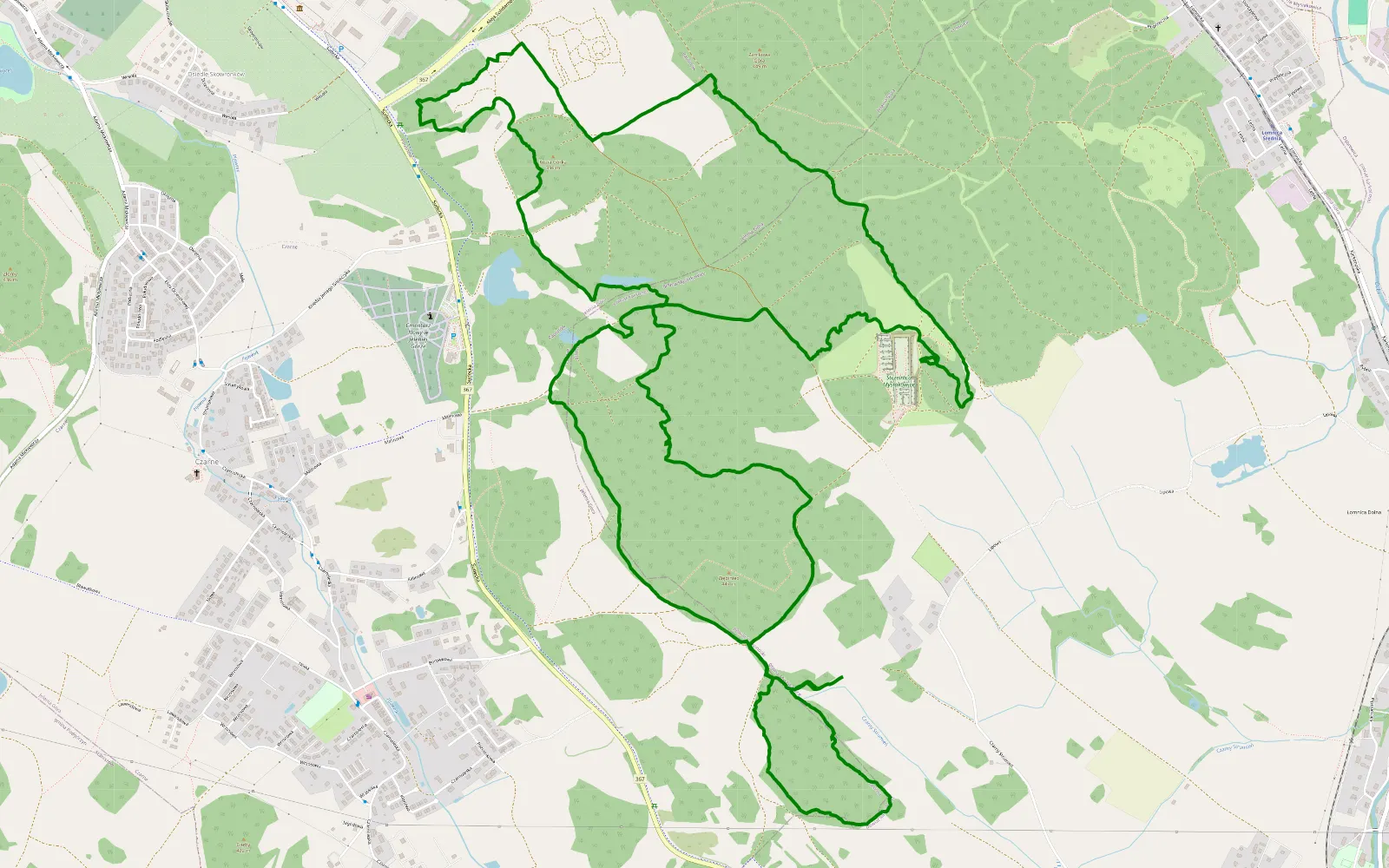 Map of Łomnica - 11.2 km offroad trail, Karkonosze County
