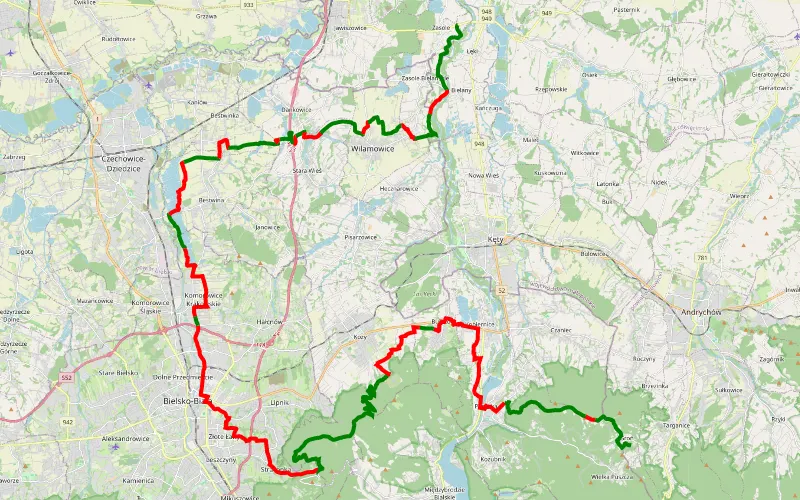 Targanice - Porębski Groń - Przełęcz Bukowska - Trzonka - Bukowiec