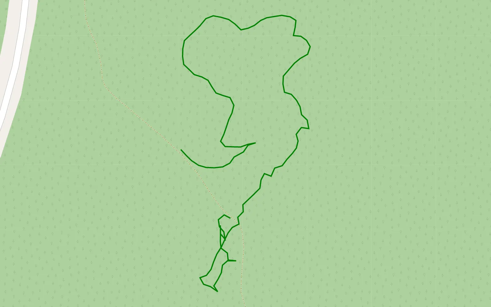 Mapa trasy Próba 6 - 0.7 km trasy offroad, Powiat Konecki