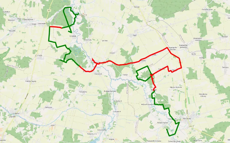 Zaliwie Szpinki - Grodzisk - Kajaki i dużo offroad