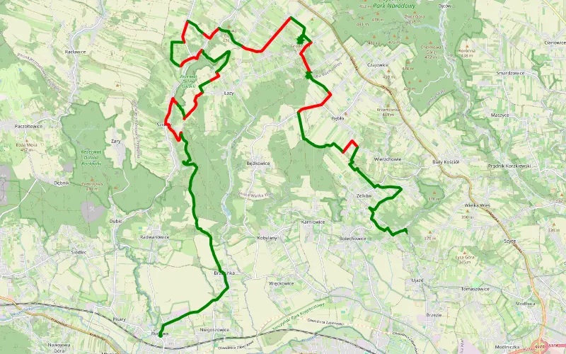 Gacki - Jaskinia Łabajowa - Źródło Pióro - Rudawa