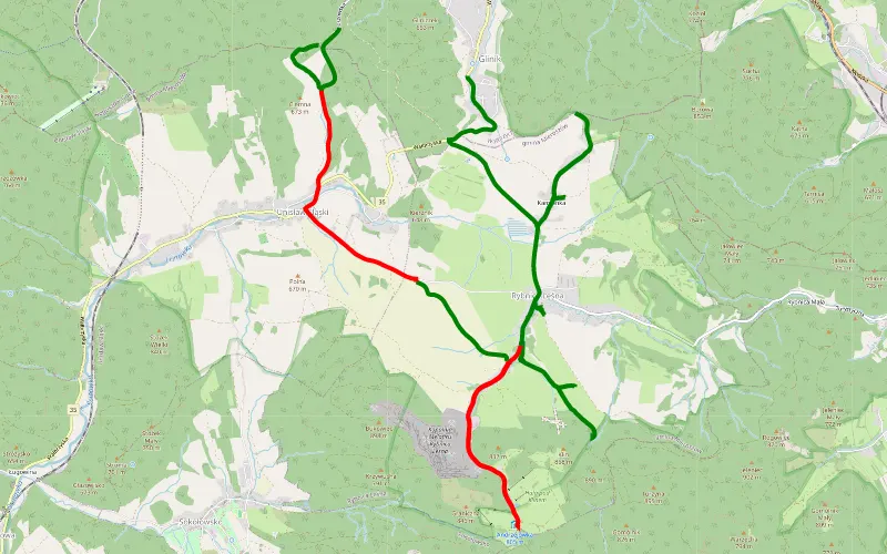 Glinik - Andrzejówka - Wałbrzych