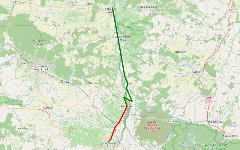 Dzień 1 – Sandomierz → Solec nad Wisłą