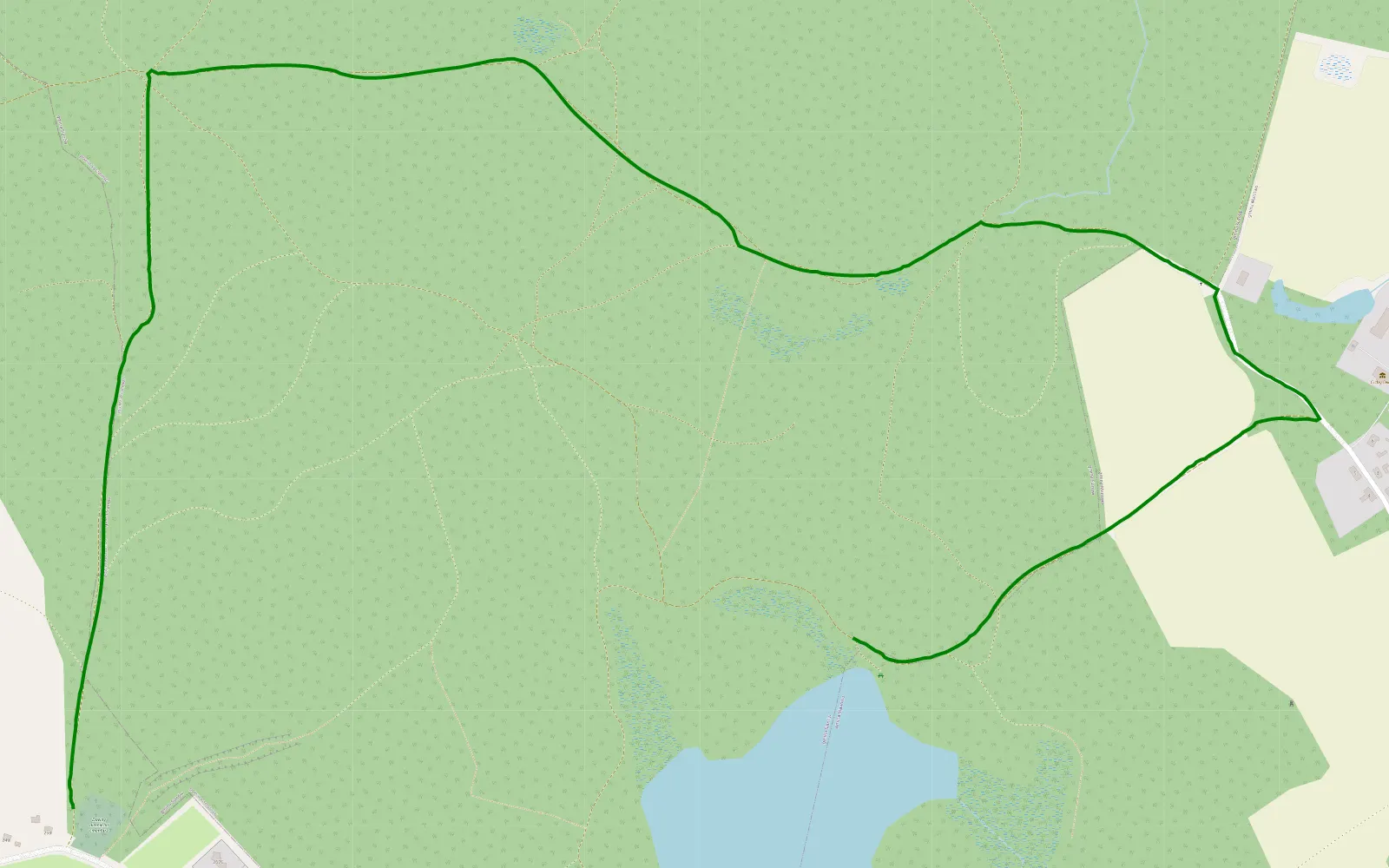 Mapa trasy Lubiatowo - 4.1 km trasy offroad, Powiat Koszaliński