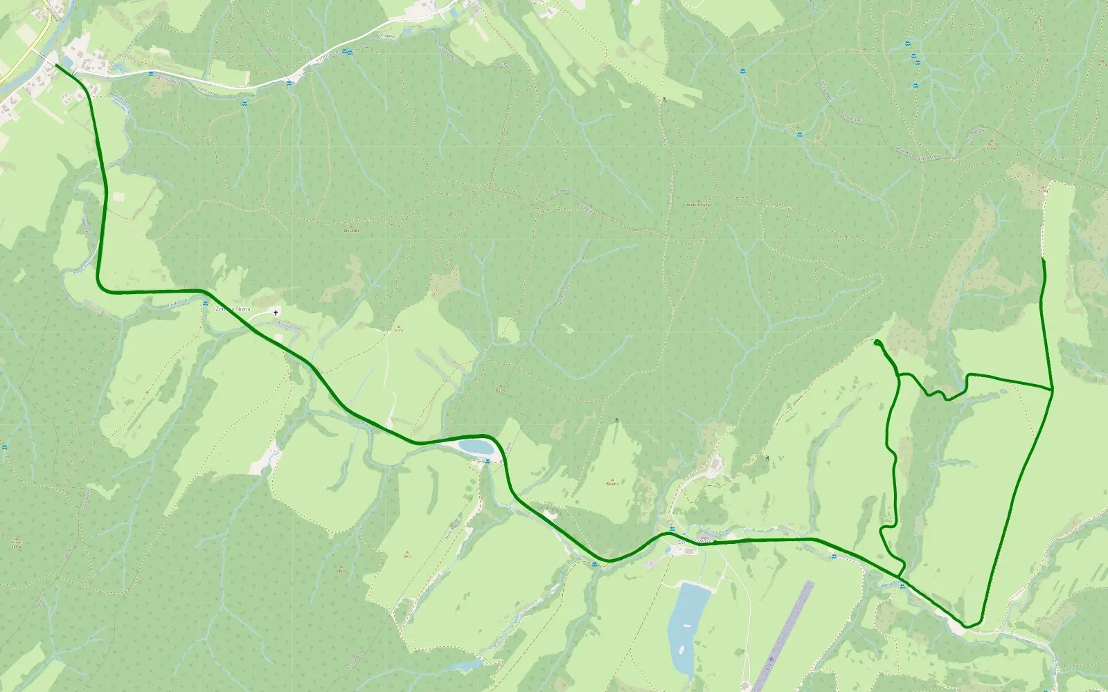 Map of Żernica Niżna - 5.6 km offroad trail, Lesko County