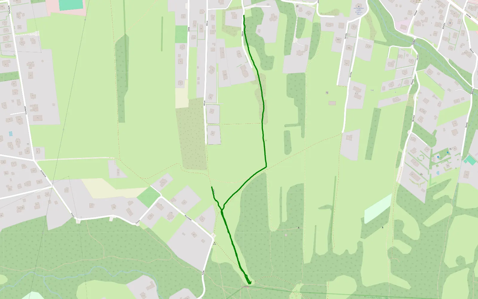 Map of Straconka - 1 km offroad trail, Bielsko-Biała
