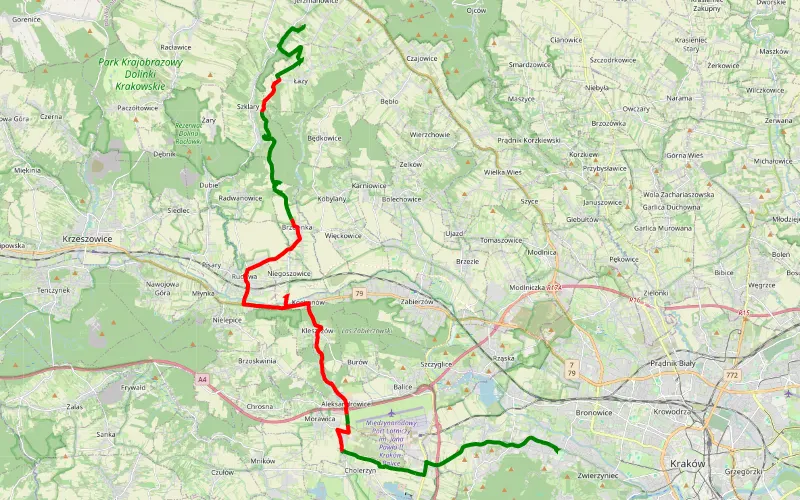 Wola Justowska - Źródło Pióro - Jerzmanowice