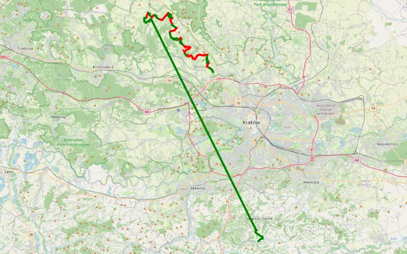 Modlnica - Jaskinia Borsucza - Jaskinia Łabajowa - Źródło Pióro - Siepraw