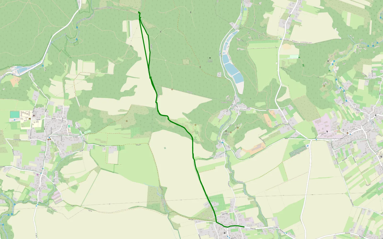 Mapa trasy Brzezinka - 5.2 km trasy offroad, Powiat Krakowski