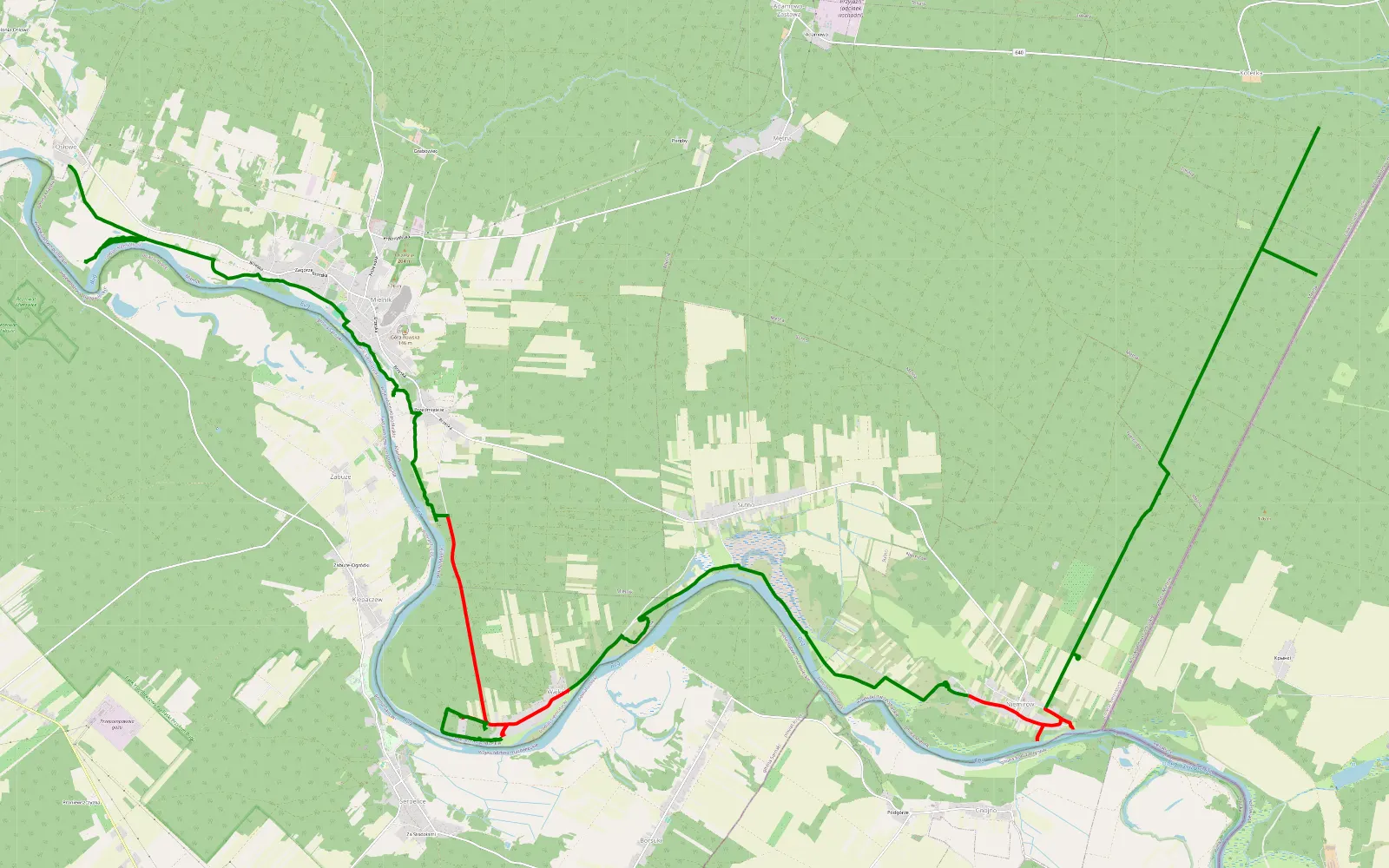 Map of Moja - 36.3 km offroad trail, Siemiatycze County