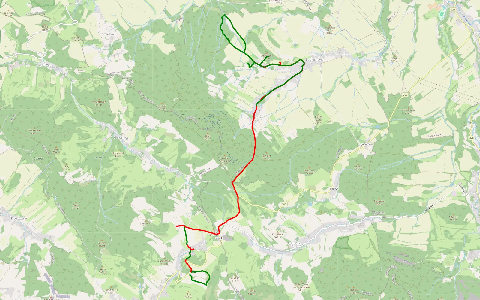 Map of Nie róbcie sobie tego - 16.4 km offroad trail, Złotoryja County