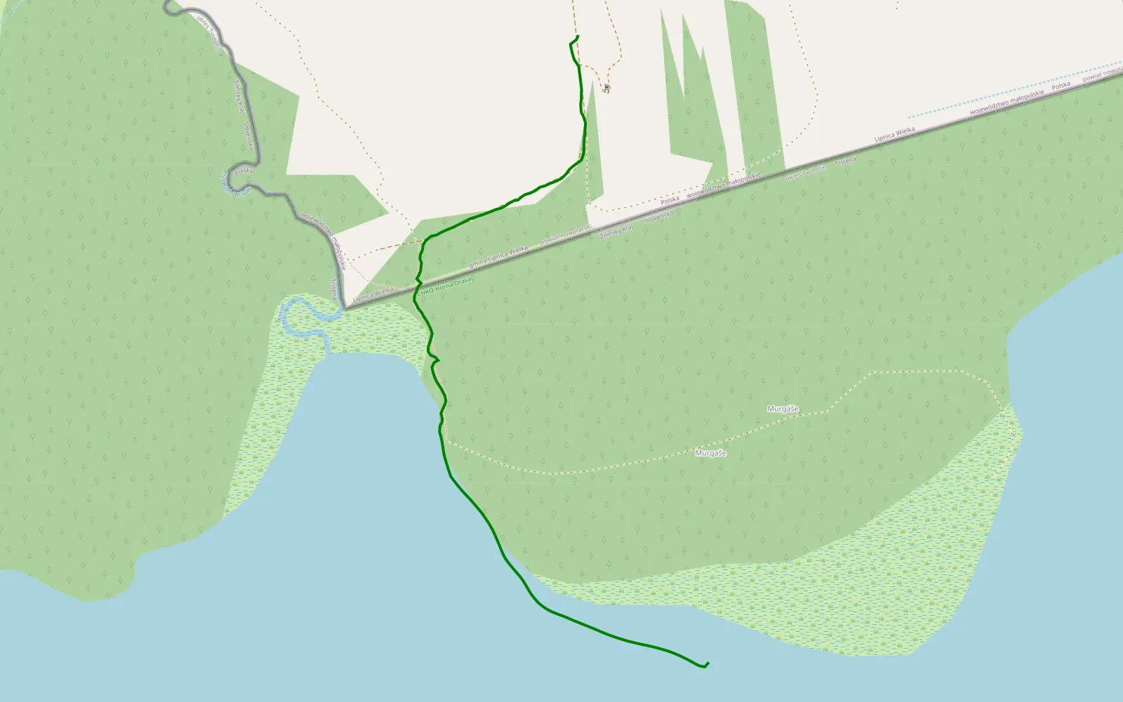 Map of Słowacja - 1.1 km offroad trail, District of Tvrdošín