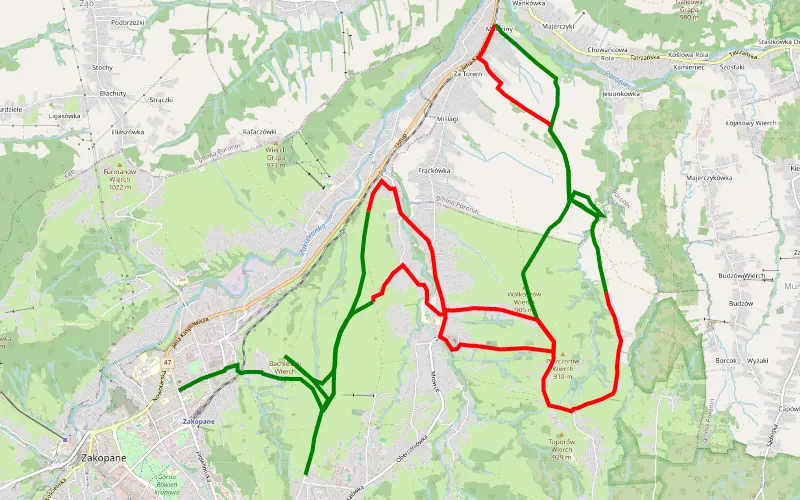 Zakopane - Pardałówka/Olcza/Poronin/Zoniówka/Zakopane