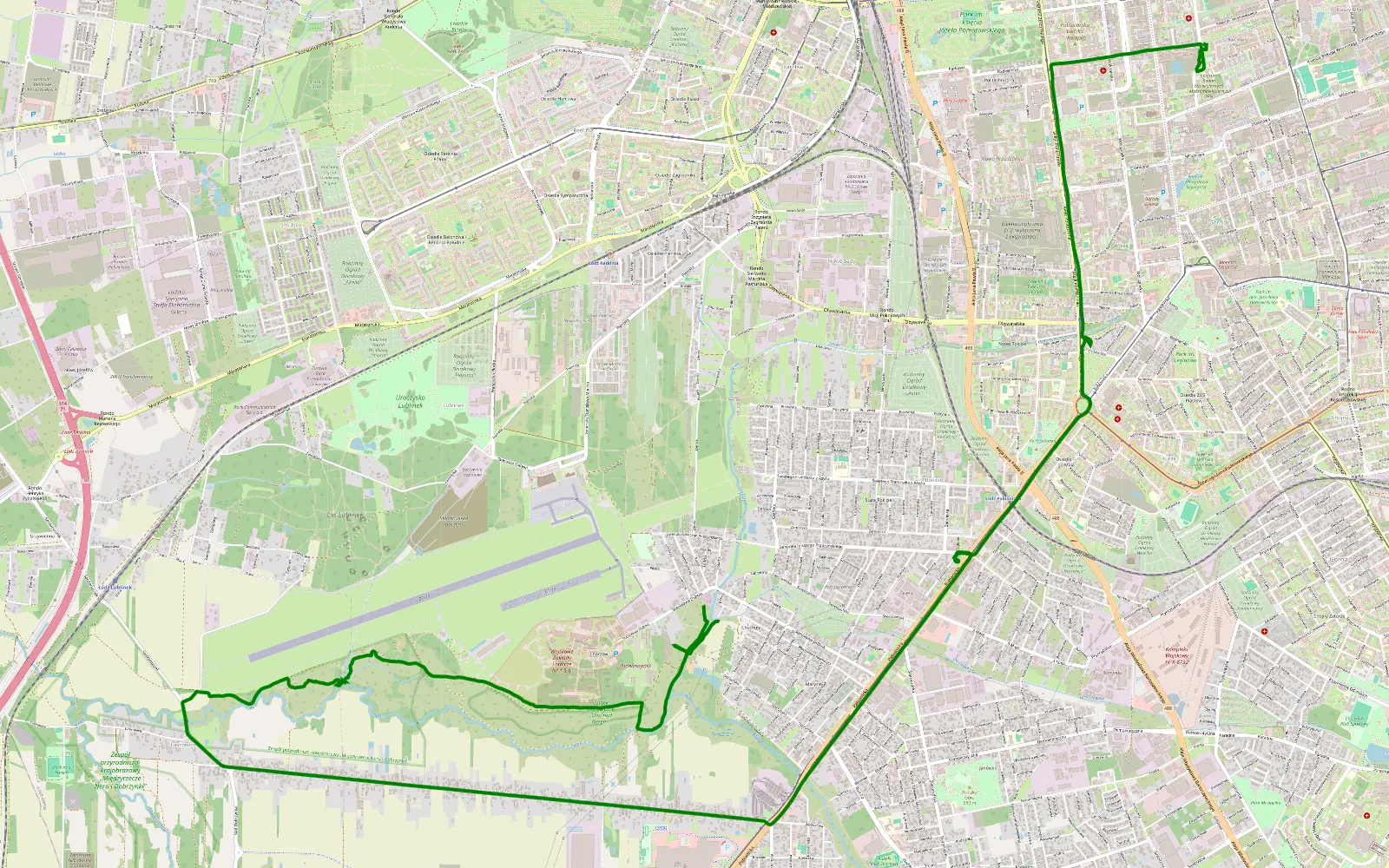 Mapa trasy RzezniA - 5.8 km trasy offroad, Łódź