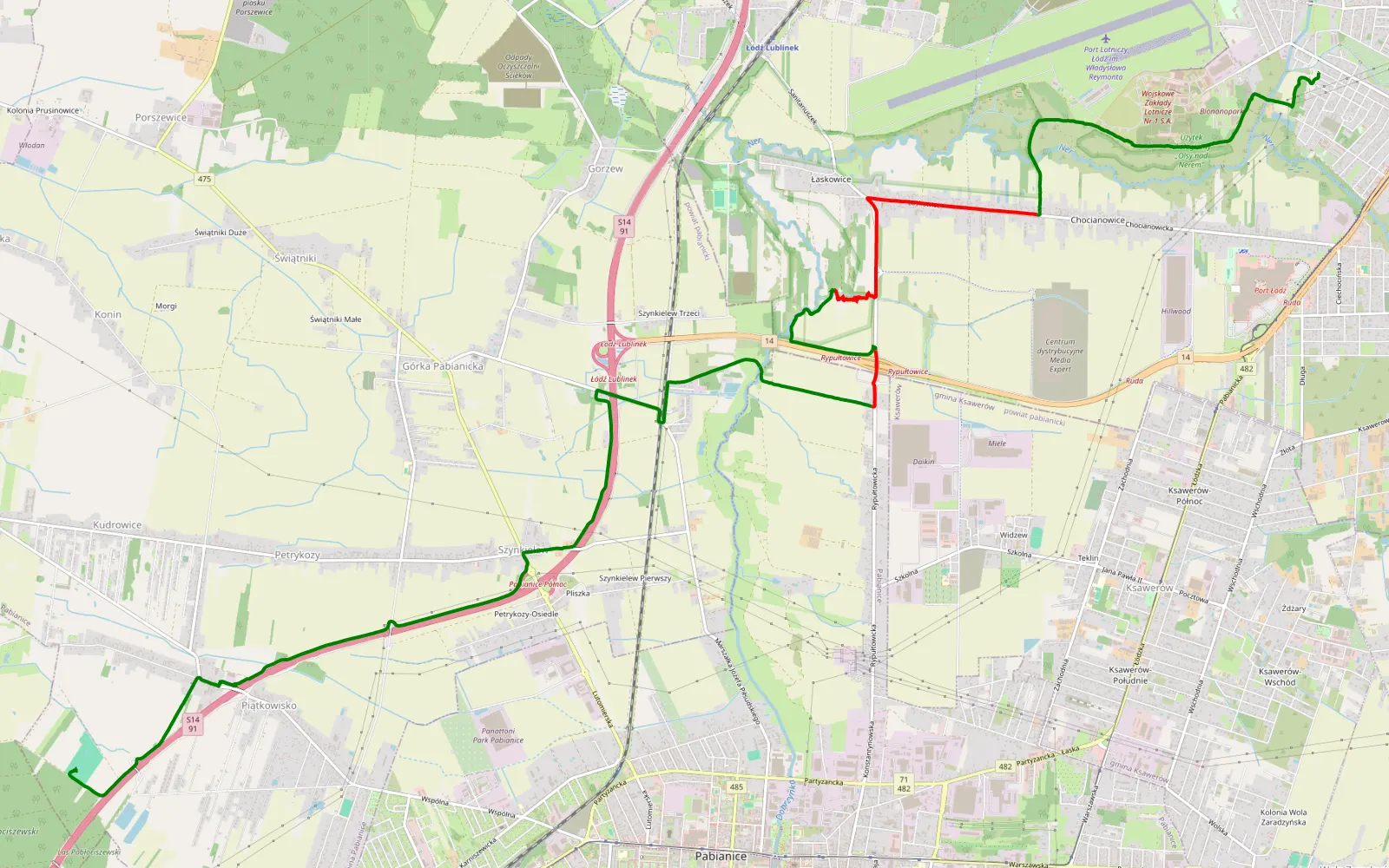 Mapa trasy Max bday - 9.3 km trasy offroad, Łódź