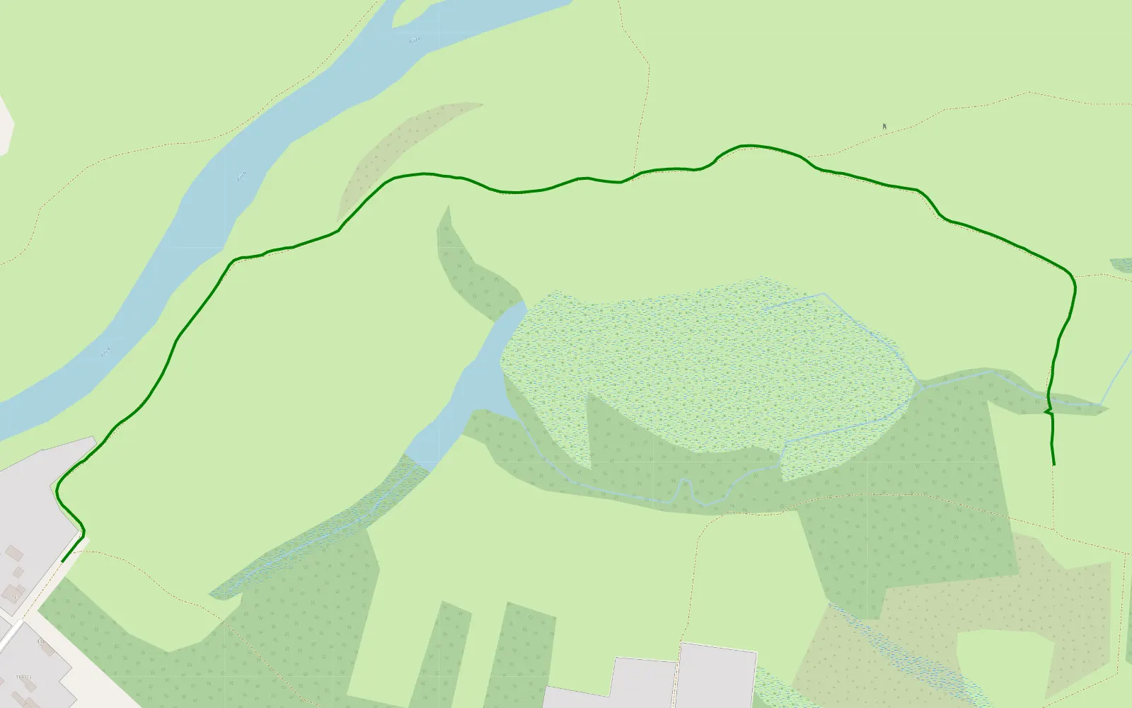 Mapa trasy Ludwików - 1.3 km trasy offroad, Powiat Tomaszowski