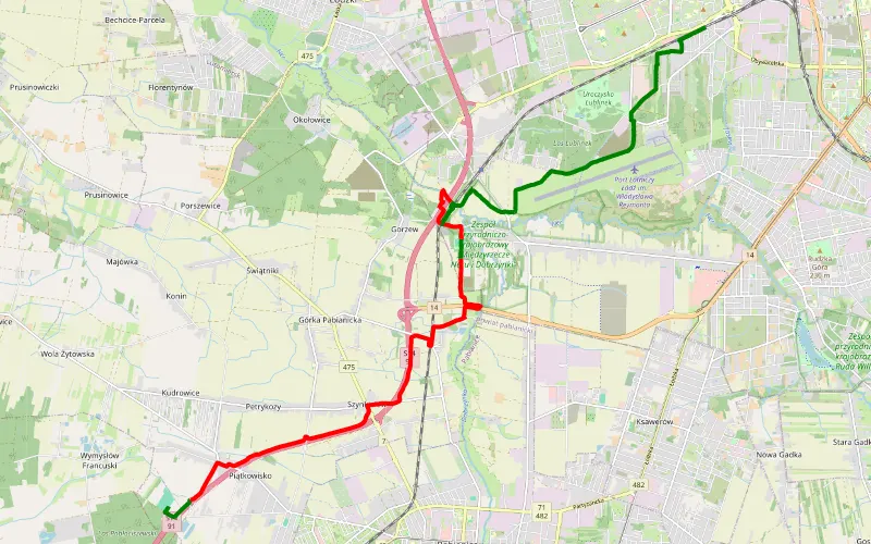 Wymysłów Francuski - Lublinek-Pienista