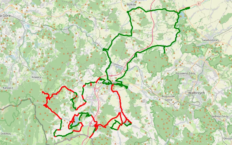 Kamienna- Krzeszów- Lubawka-Bukówka